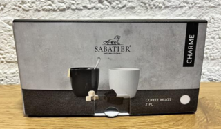 ca.36x Sabatier Coffee Mugs 2-pack – Charme White